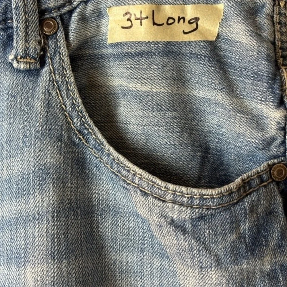 Mens 34L BKE Vintage Welder Long Straight Jeans Blue Outdoor Western Workwear